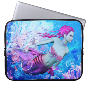Mermaid of the Coral Veil Laptop Sleeve
