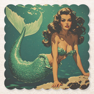 Mermaid of the Deep Paper Coaster