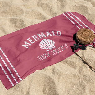 Mermaid Off Duty Beach Towel