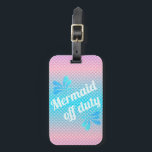 Mermaid Off Duty Gradient Scales Luggage Tag<br><div class="desc">Cute mermaid scales in blue and purple hues on luggage tag fit for mermaids off duty.</div>
