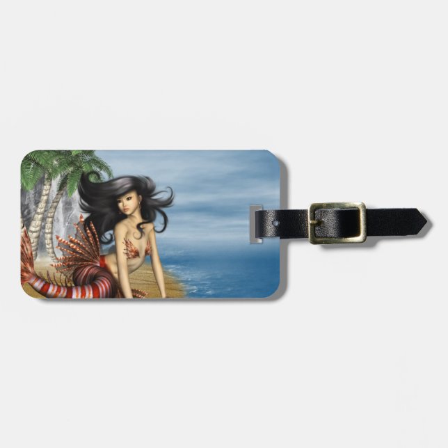 Mermaid on Beach Luggage Tag (Front Horizontal)