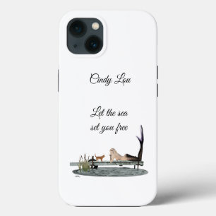 Mermaid On Boat Dock Cell Phone Case