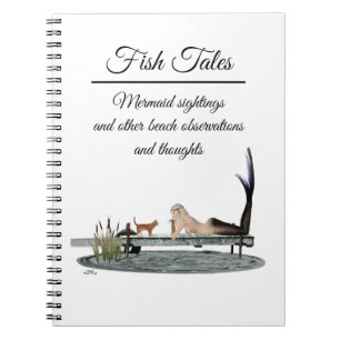 Mermaid On Boat Dock Spiral Notebook