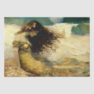 Mermaid on Golden Sands Tissue Paper
