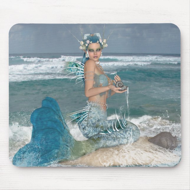Mermaid on Rock Mouse Pad (Front)