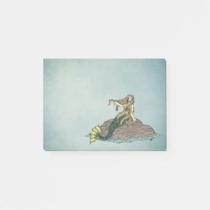 Mermaid on Rocks Post-it Notes