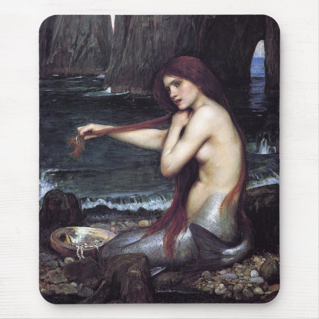 Mermaid on the Beach Mouse Pad (Front)