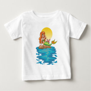 Mermaid on the Rocks with Friend Baby T-Shirt