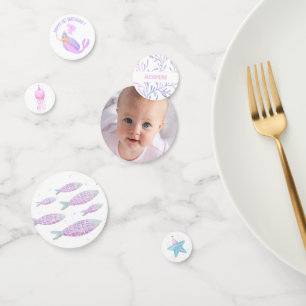 Mermaid Oneder the Sea Girl 1st Birthday Confetti