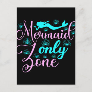 Mermaid Only Zone Postcard