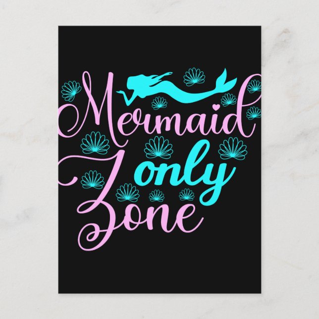 Mermaid Only Zone Postcard (Front)