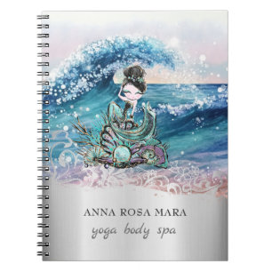 *~*  Mermaid Ornate Beach Waves Ocean AR7 Sand Sea Notebook
