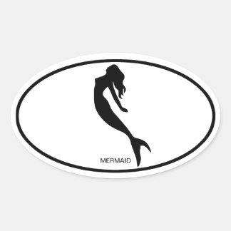Mermaid Oval Sticker