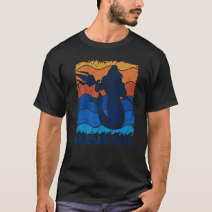 Mermaid Papa Merman Dad Of The Birthday Girls T-Shirt