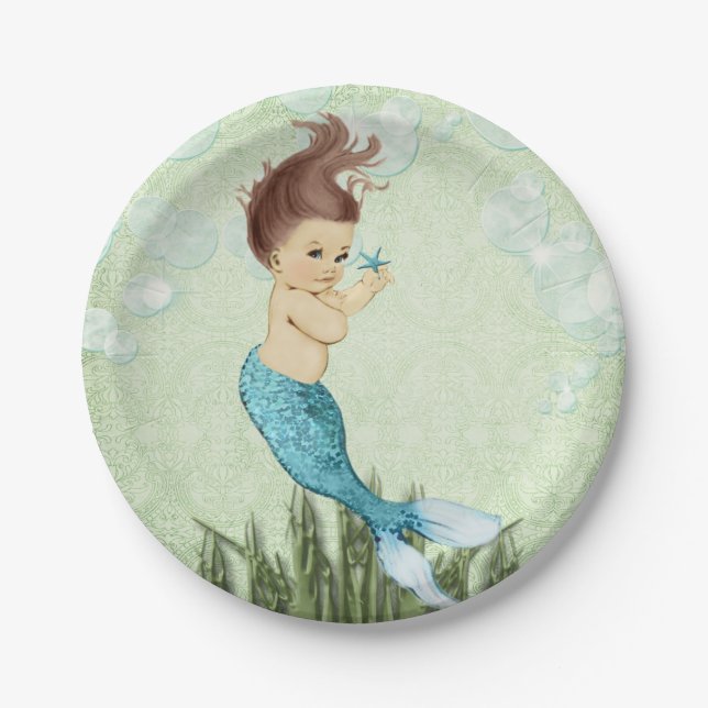 Mermaid Paper Plates (Front)