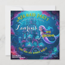 Mermaid Party - Birthday Invite
