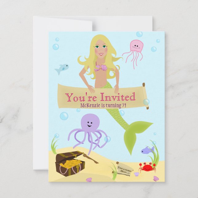 Mermaid Party Invitation (Front)