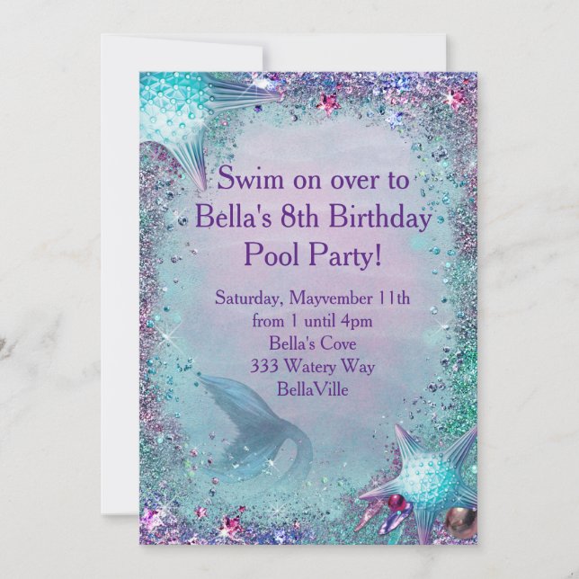 Mermaid Party Invitation (Front)