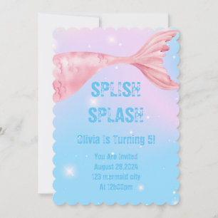 Mermaid Party Invitation for girls
