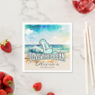 Mermaid Party Love Ocean Napkin