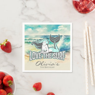 Mermaid Party Love the Surf Napkin