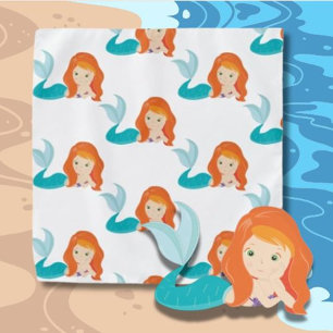 Mermaid Party orange Wrapping Paper 