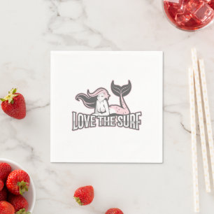 Mermaid Party Pink Napkins