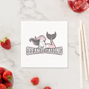 Mermaid Party Pink Napkins