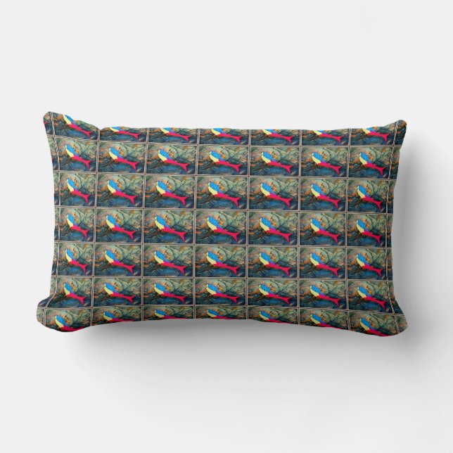 mermaid pattern pillow (Front)