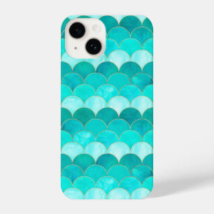 Mermaid pattern teal green  iPhone 14 case