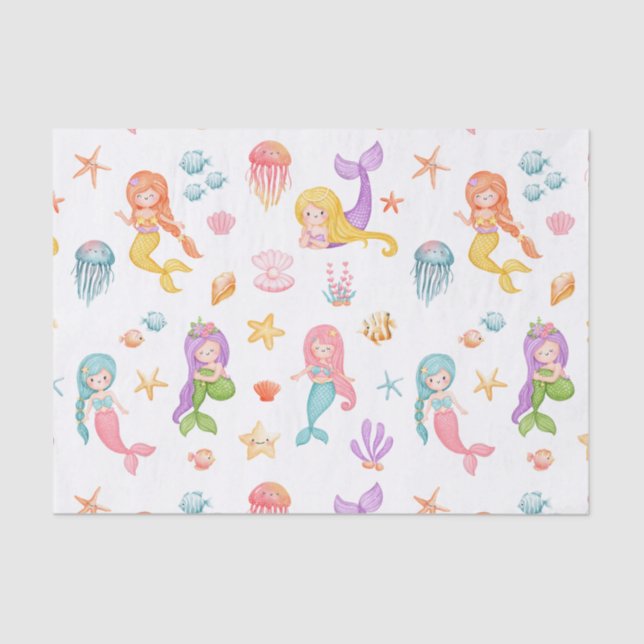 Mermaid Pattern Tissue Paper (Front)