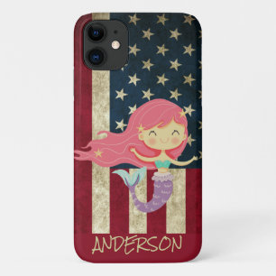 Mermaid Personalised American  iPhone 11 Case