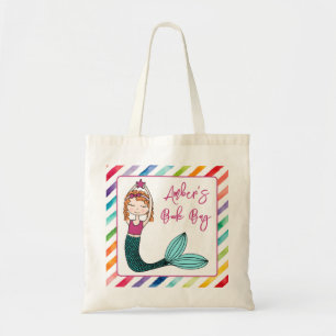 Mermaid, personalised girls school book bag