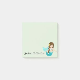 Mermaid Personalised To Do List Post-it Note Pad