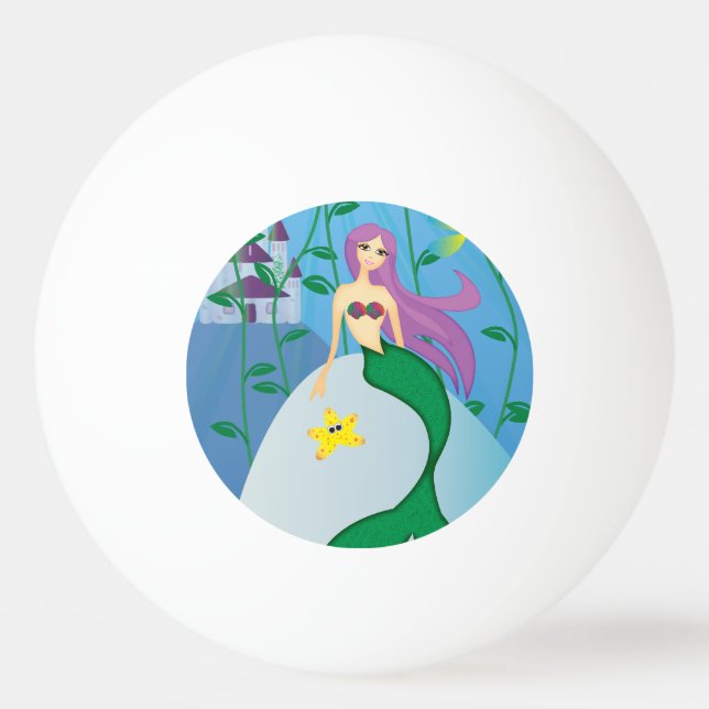 Mermaid Ping Pong Ball (Front)