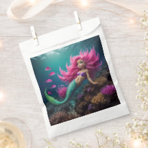 Mermaid Pink Favour Bag