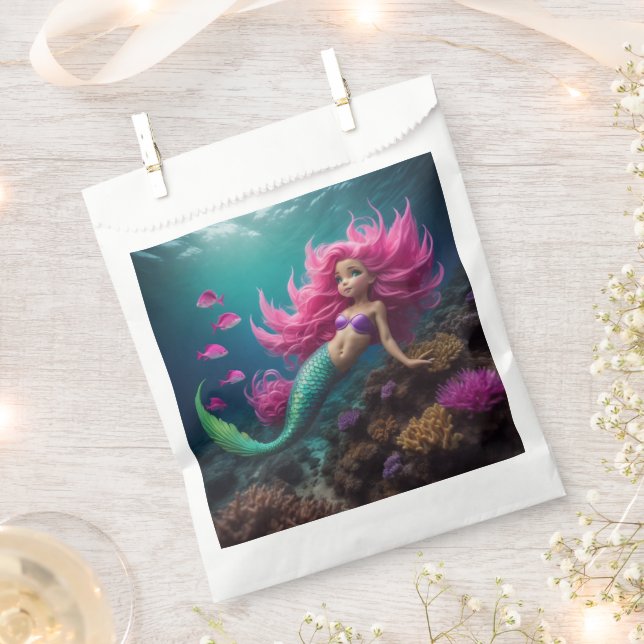 Mermaid Pink Favour Bag (Clipped)