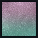 Mermaid Pink Green Sparkly Glitter Ombre Faux Canvas Print<br><div class="desc">This elegant and chic print is perfect for the trendy girly girl. It depicts a faux printed sparkly mermaid pink and green glitter ombre gradient. It's girly, pretty, glamourous, cute, and cool. ***IMPORTANT DESIGN NOTE: For any custom design request such as matching product requests, colour changes, placement changes, or any...</div>