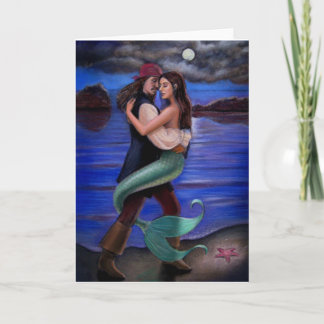 "Mermaid & Pirate's Love" Greeting Card
