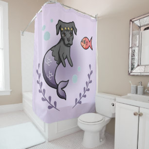 Mermaid Pit Bull 2 Shower Curtain