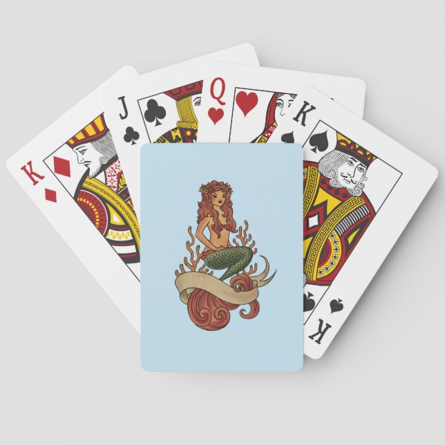 mermaid playing cards (Back)