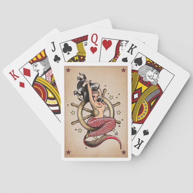 Mermaid playing cards (Back)