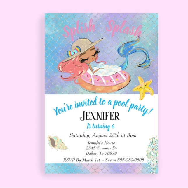 Mermaid Pool Birthday Party Budget Rainbow (Creator Uploaded)