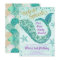 Mermaid pool party birthday, teal gold purple
