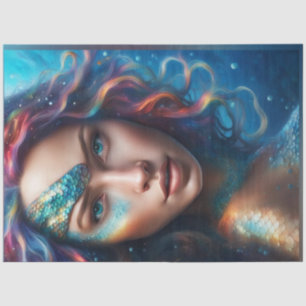 Mermaid Portrait Decoupage Paper