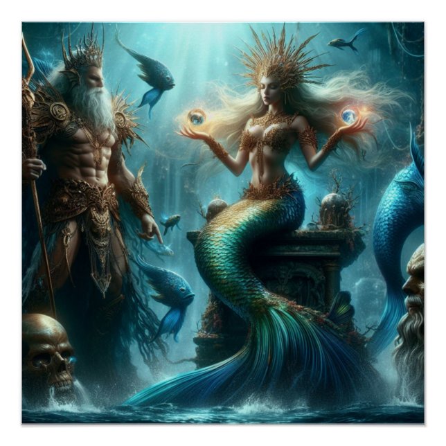 Mermaid Poseidon Poster (Front)