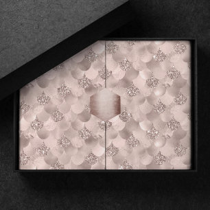 Mermaid Posh Scales   Dusty Terracotta Peach Sheen Tissue Paper