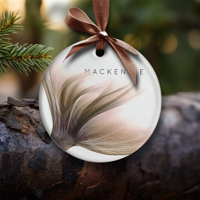 Mermaid Posh Tail | Dusty Terracotta Peach Custom Ceramic Ornament (Creator Uploaded)