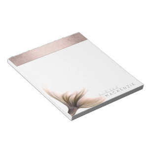 Mermaid Posh Tail Dusty Terracotta Peach Custom Notepad