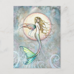 Mermaid Postcard by Molly Harrison